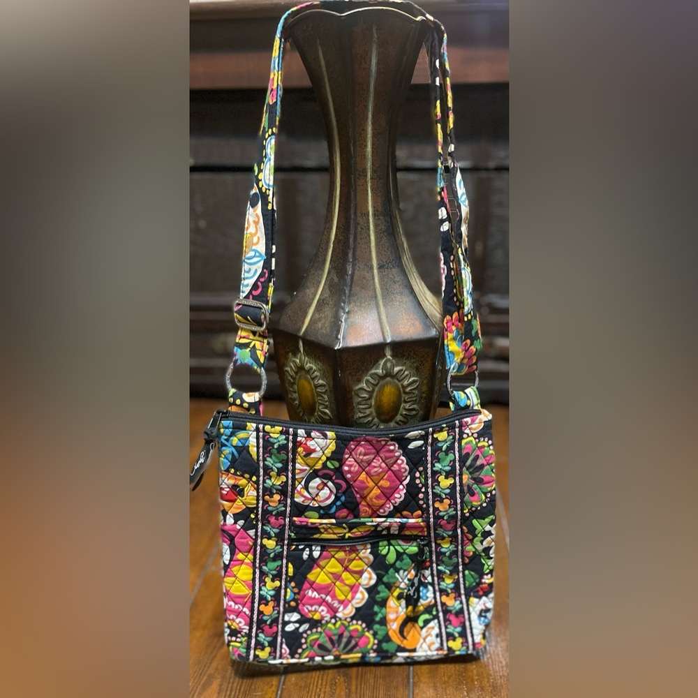 Retired Print Vera Bradley Midnight Mickey Crossbody Bag